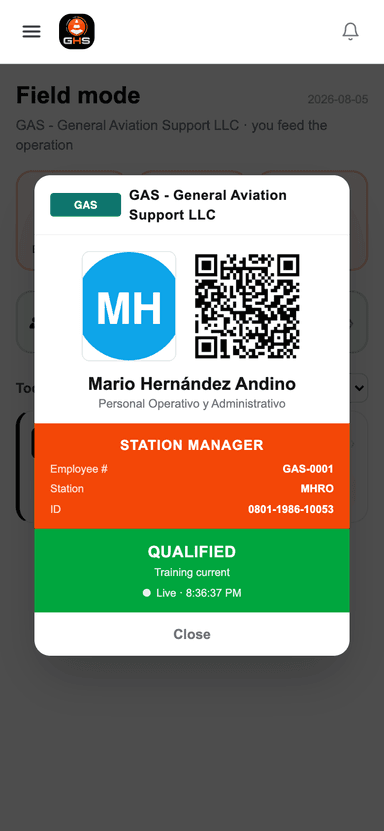 Virtual badge