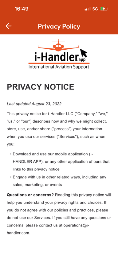 i-Handler App