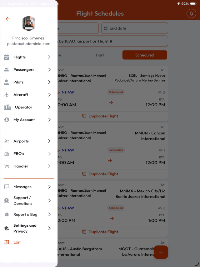 i-Handler App iPad