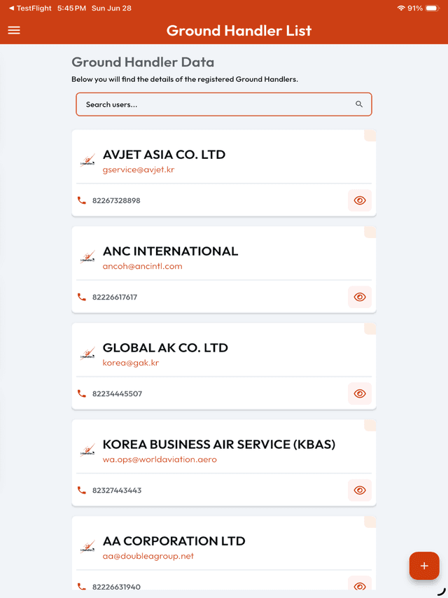 i-Handler App iPad
