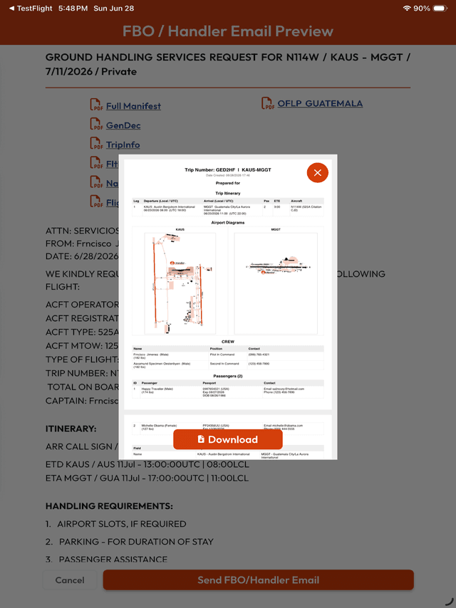 i-Handler App iPad